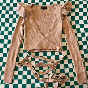 Majorelle Knit Wrap Around Top